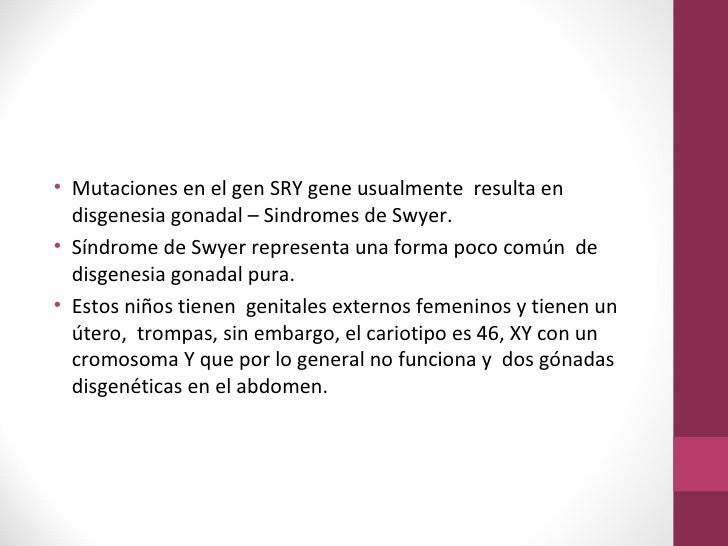 disgenesia gonadal xy